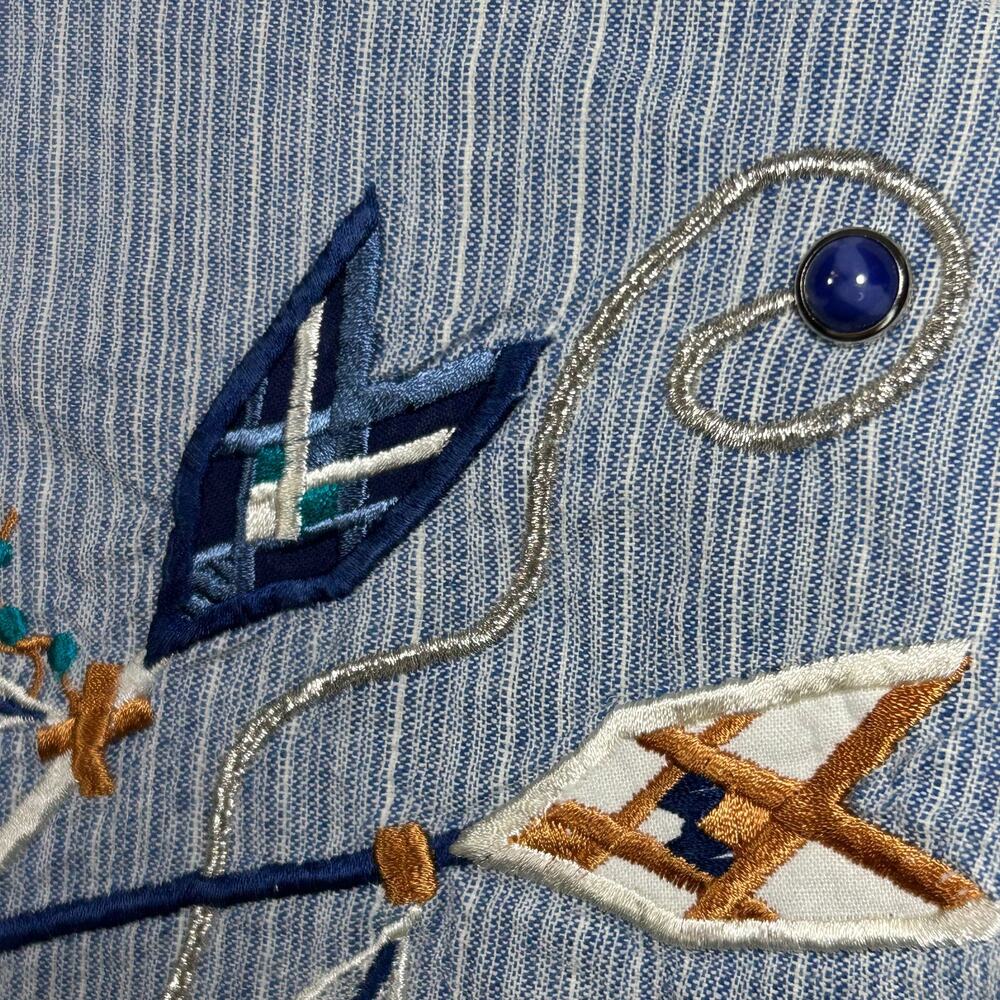 Vintage Western 1849 Authentic Ranchwear Shirt M Arrow Feather Stud Detail USA - Picture 4 of 10